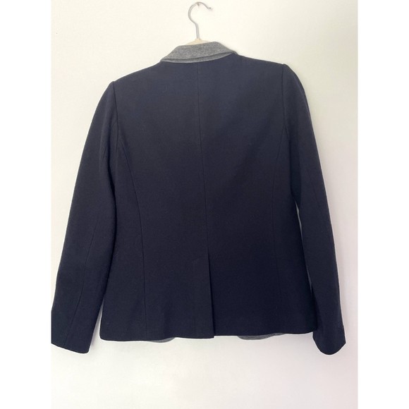 J Crew Colorblock wool blend blazer Jacket Gray Navy OneButton Size 4 Small h1 - Picture 4 of 12